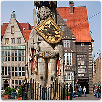 Der Roland von Bremen roland, häuser, bremen
