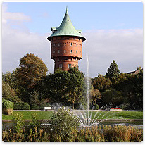 Wassersturm im Stadtpark von Cuxhaven park, wasserturm, cuxhaven
